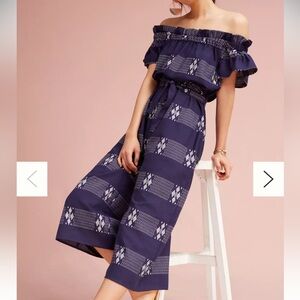 Anthropologie Corey Lynn Calter Petite Aziza Off-The-Shoulder Jumpsuit